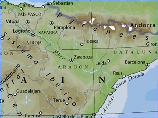aragon bergen kaart